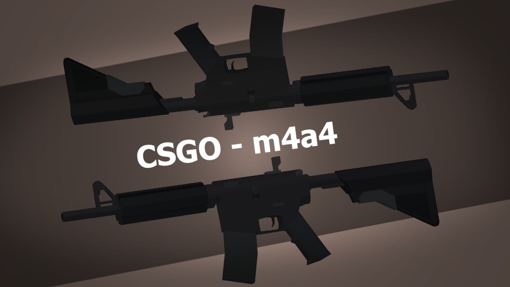 Low Poly CSGO M4A4 preview image 1